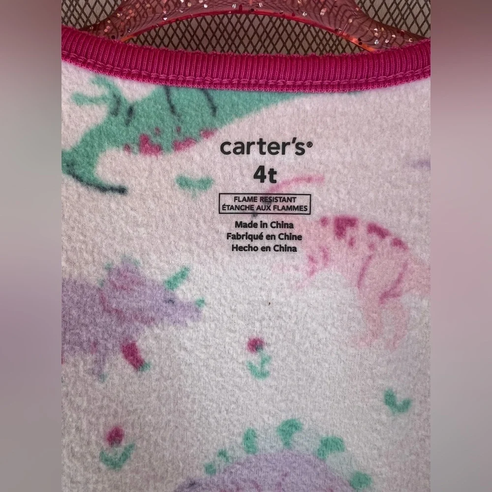 Carter’s - One Piece Dinosaur-Print Footed Pajamas (Size 4t) NWT